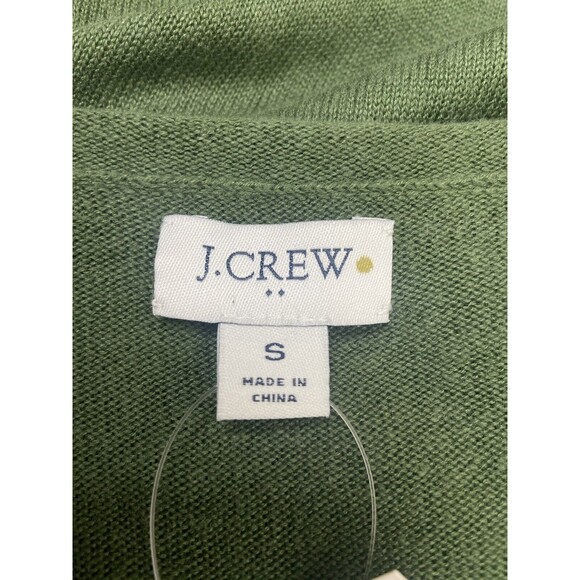 J. Crew Women's Top Size S Linen Blend Green V-Neck Short Sleeve Lagenlook - Picture 6 of 12